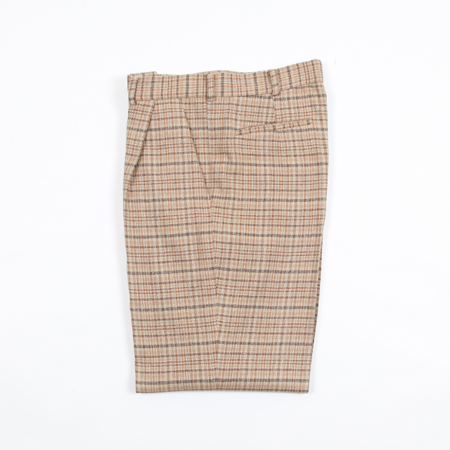 AURALEE Silk Summer Tweed Slacks - Check - Silver and GoldSilver and Gold