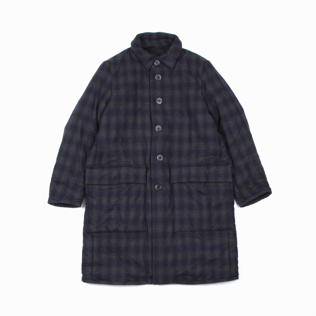 CASEY CASEY MANTEAU DUNLOPE NAVY/GREY [11HM74 CHECK DARK 