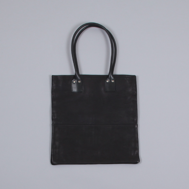 goat leather pouch LEATHER ＆ SILVER MOTO LEATHER & SILVER MOTO Goat Leather Tote Bag Black [BAG25]
