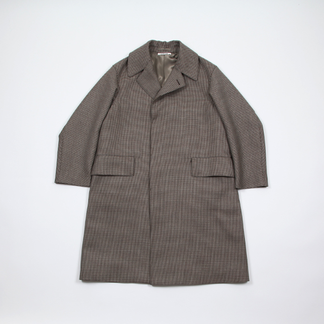 auralee hound's-tooth check coat