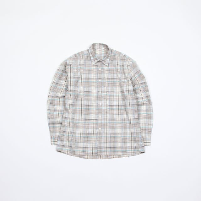 AURALEE SUPER LIGHT WOOL CHECK SHIRTS [A9SS01LC]