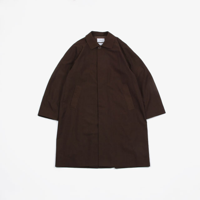 YAECA SOUTIEN COLLAR COAT - STANDARD BROWN [19553]