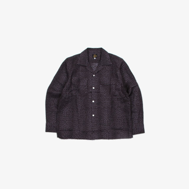 Needles Cut-Off Bottom Classic Shirt - Linen Cloth / Leopard Print