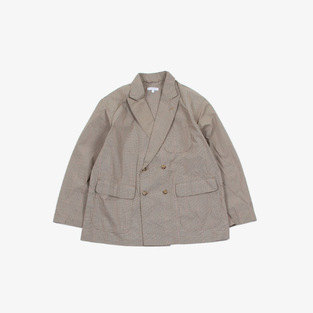 Engineered Garments DL Jacket - Nyco Mini Tattersall Khaki