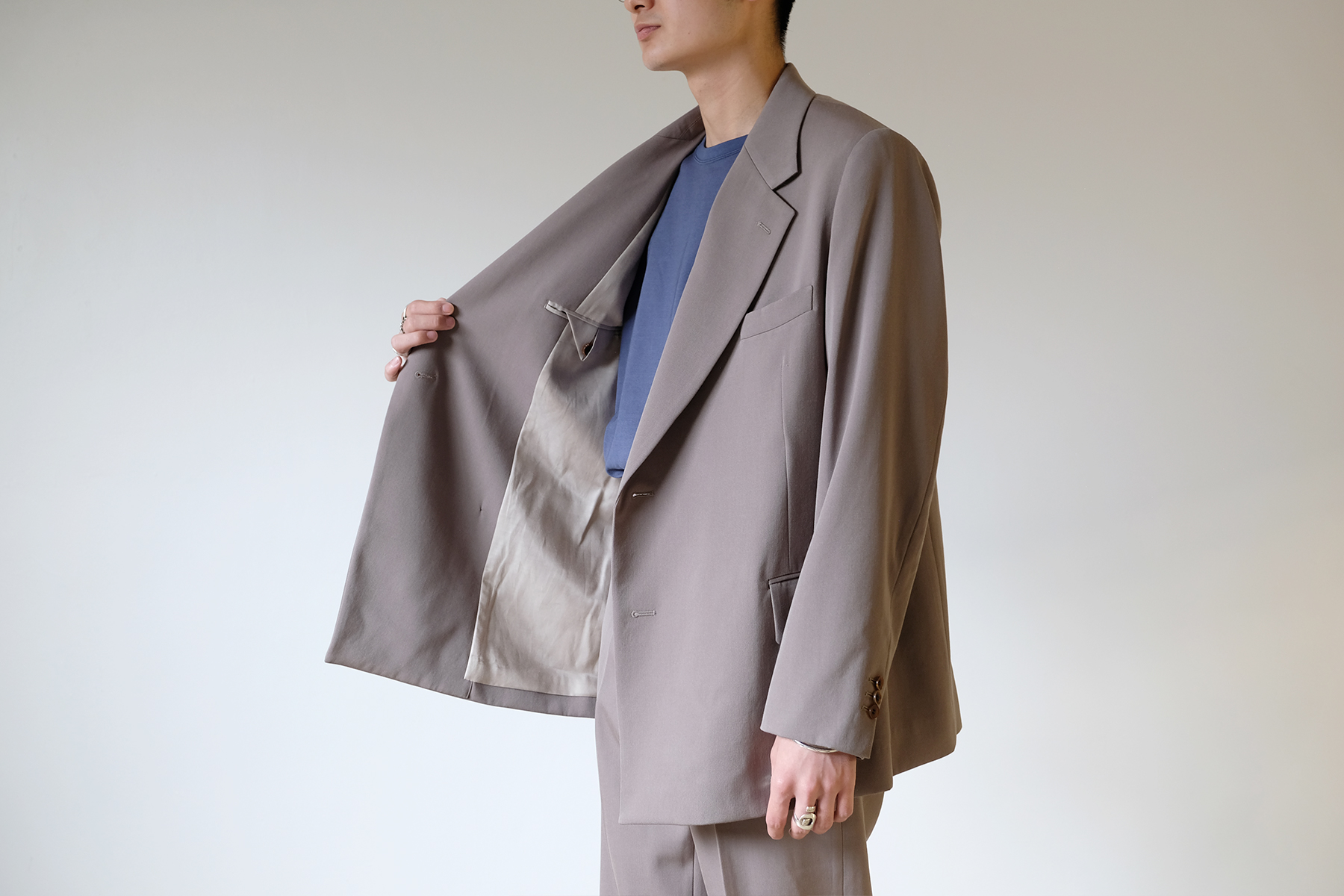 light wool max gabardine double jacketジャケット/アウター