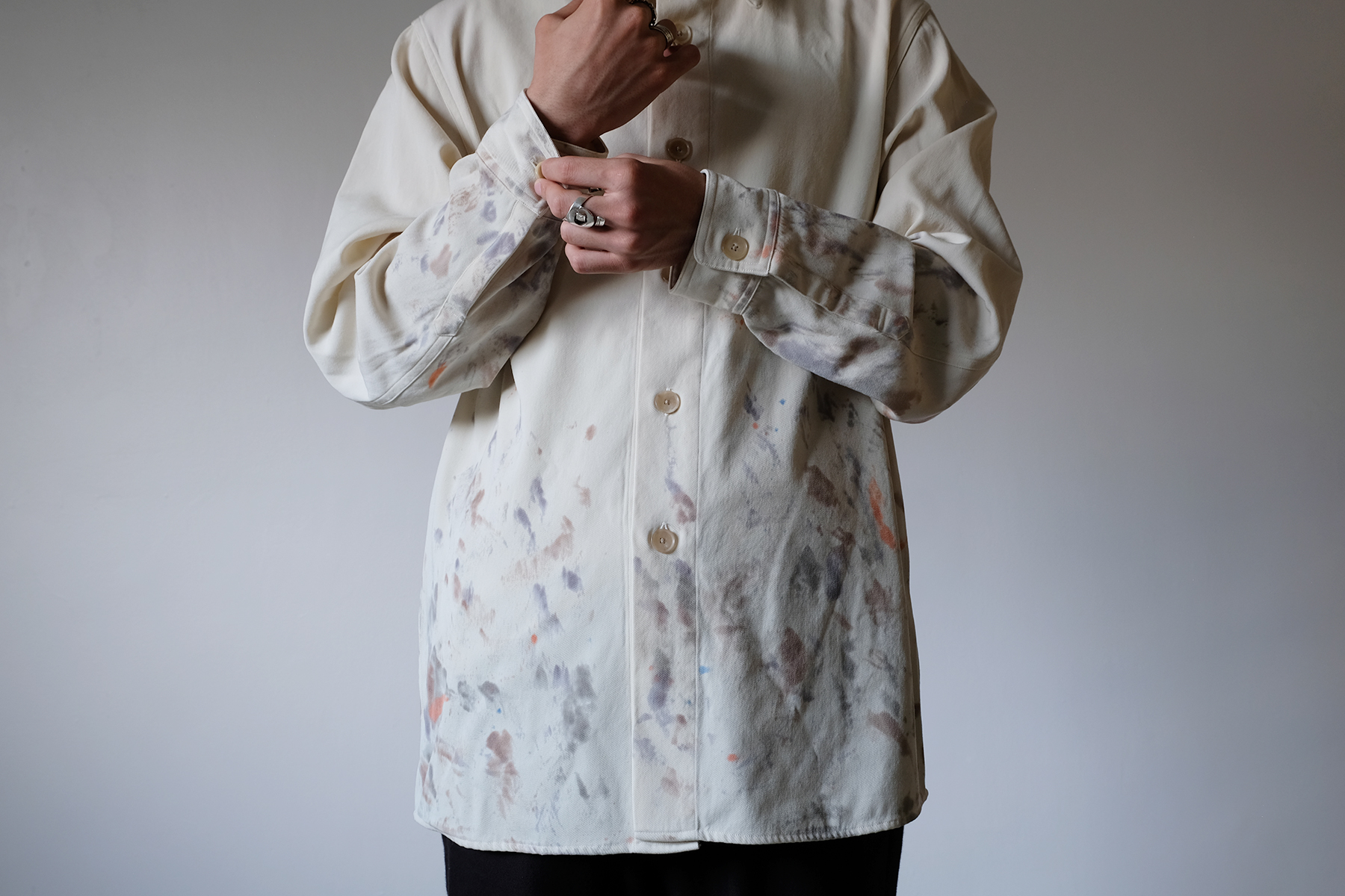 AURALEE 20aw HAND PAINTED SHIRTS