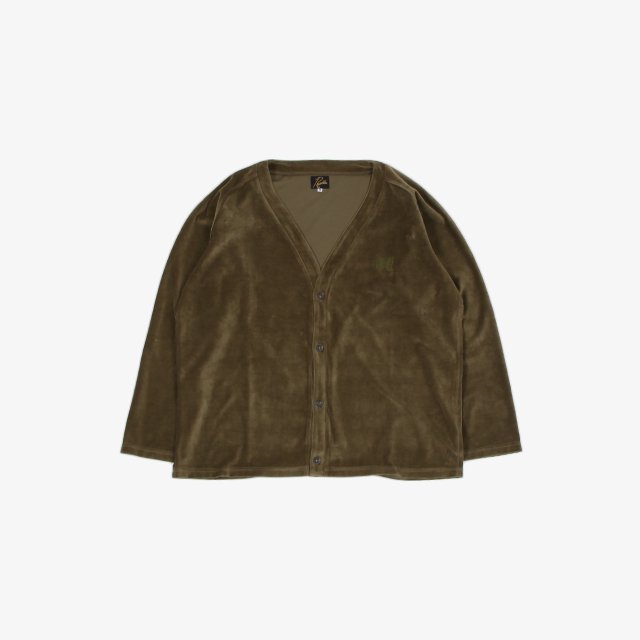 Needles V Neck Cardigane - C/Pe Velour [IN200]
