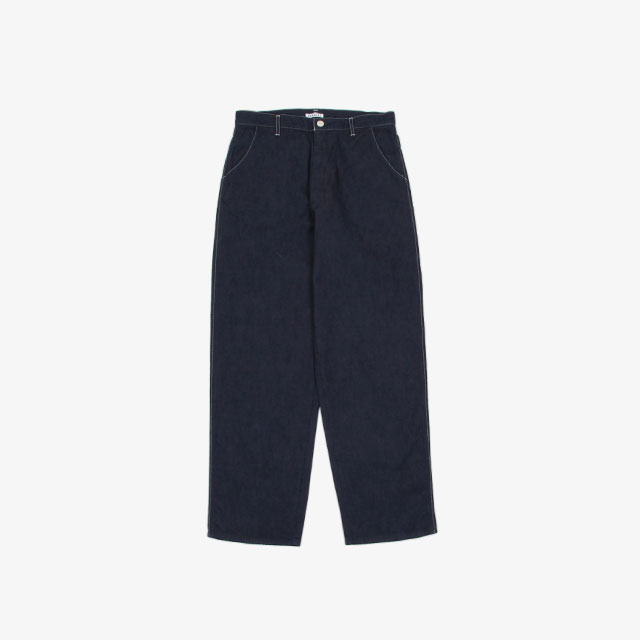 AURALEE HARD TWIST LIGHT DENIM PANTS INDIGO [A21SP02LD]