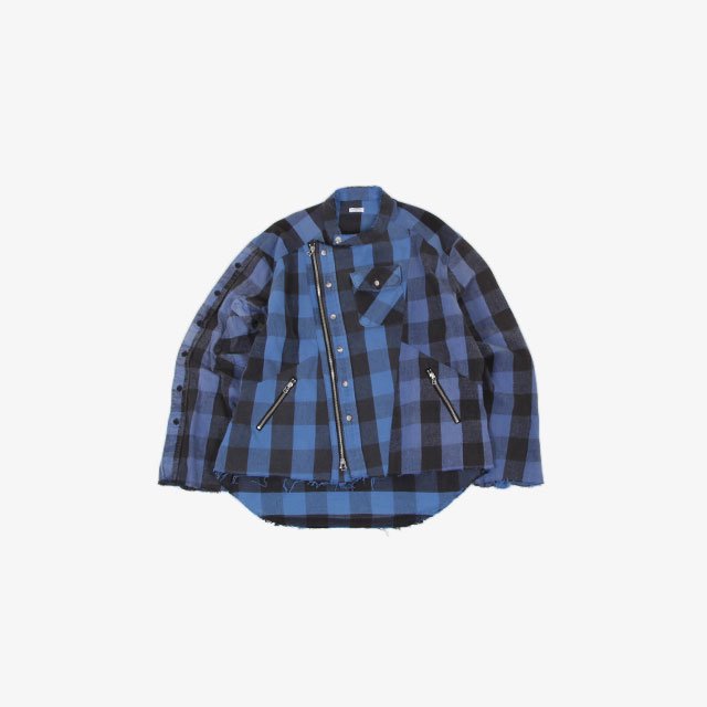 OLD PARK OVERSIZED RIDERS SHIRT H-FLANNEL [op-413]