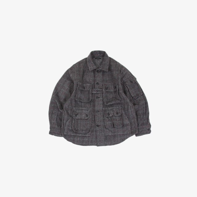 Engineered Garments Explorer Shirt Jacket - Poly Wool Glen Plaid