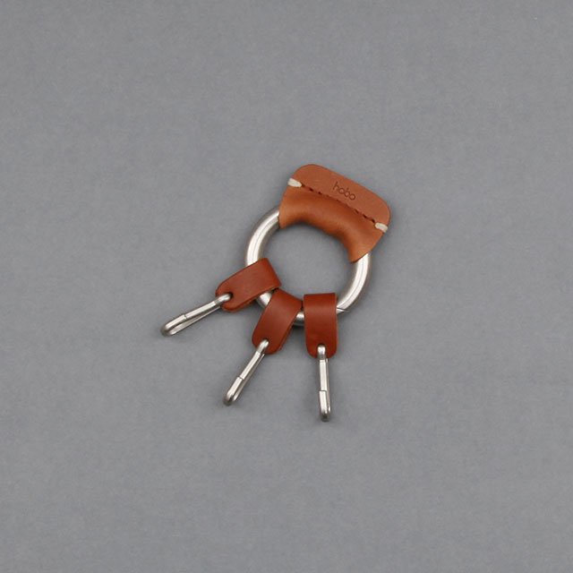 hobo ROUND CARABINER KEY RING OILED COW LEATHER [HB-A3501]