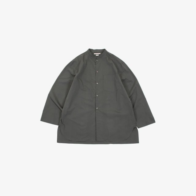 blurhms High Count Chambray Stand-up Collar Washed Shirt[BHS22S012]