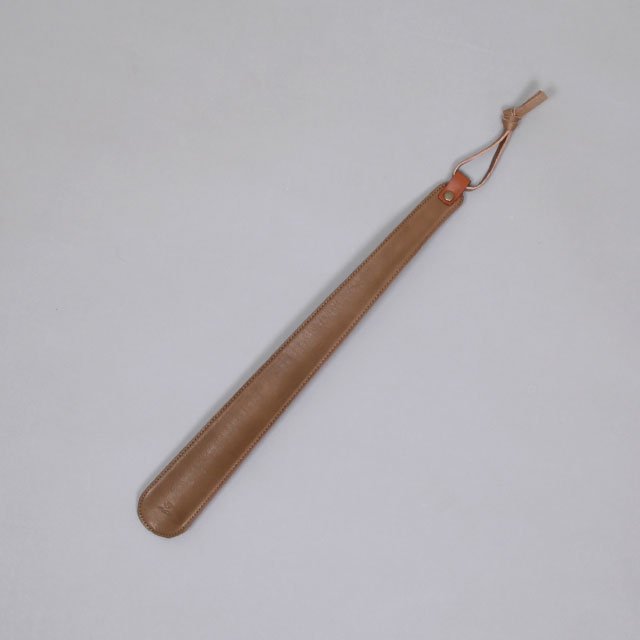 LEATHER & SILVER MOTO Leather Shoehorn – Long [SH10]