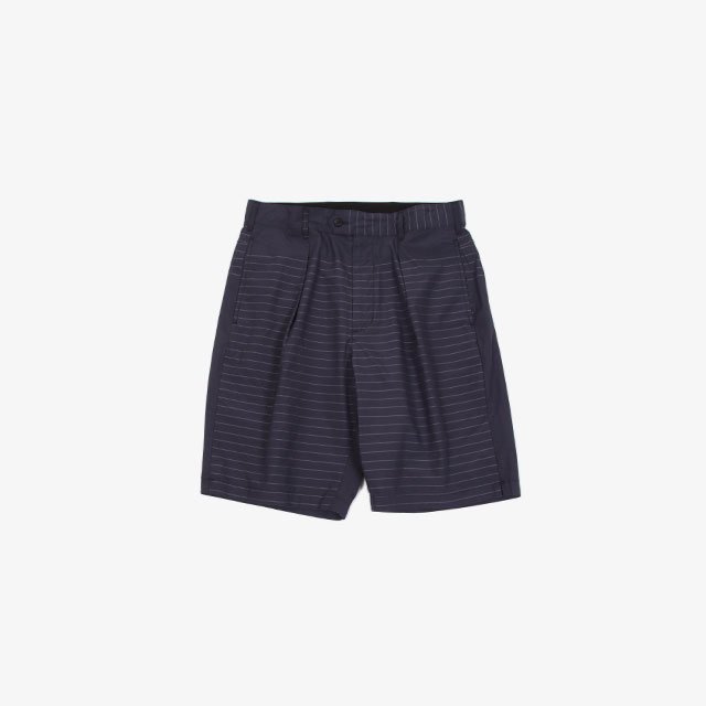 Engineered Garments Sunset Short – Nyco Horizontal Stripe Navy/Grey [KM221]