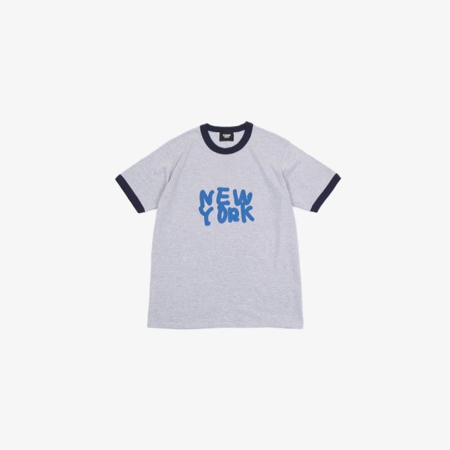 TODAY edition Ringer 02 SS Printed Tee – New York GRAY/BLUE [22SS-35]