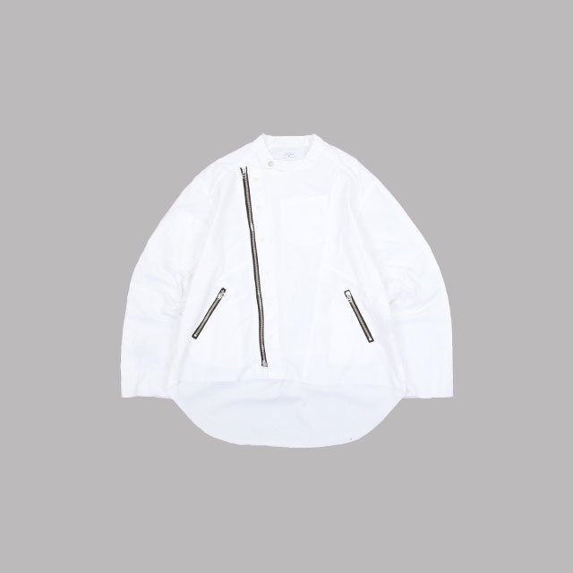 OLD PARK OVERSIZED RIDERS SHIRT WHITE [OP-357]
