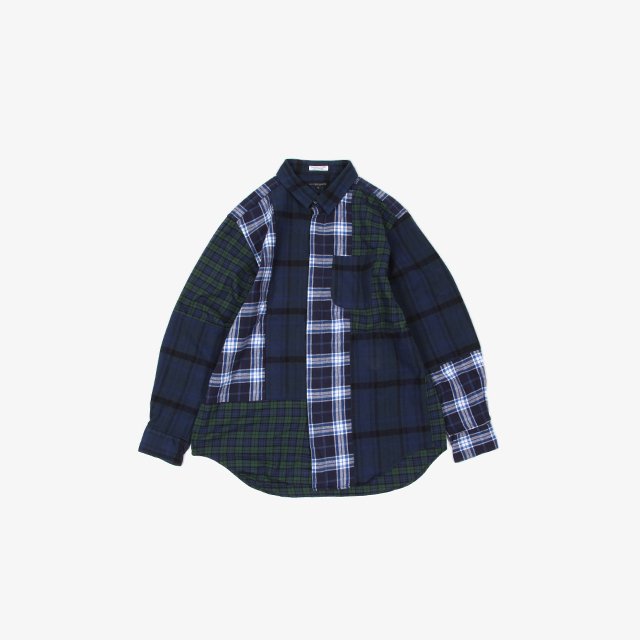 Engineered Garments  Combo Short Collar Shirt – Plaid Cotton Flannel [LN051]