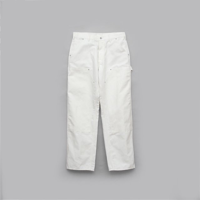 パンツ Willow Pants P-013 Exclusive White Denim Willow Pants DOUBLE KNEE PAINTER [P-013] - Silver and Gold