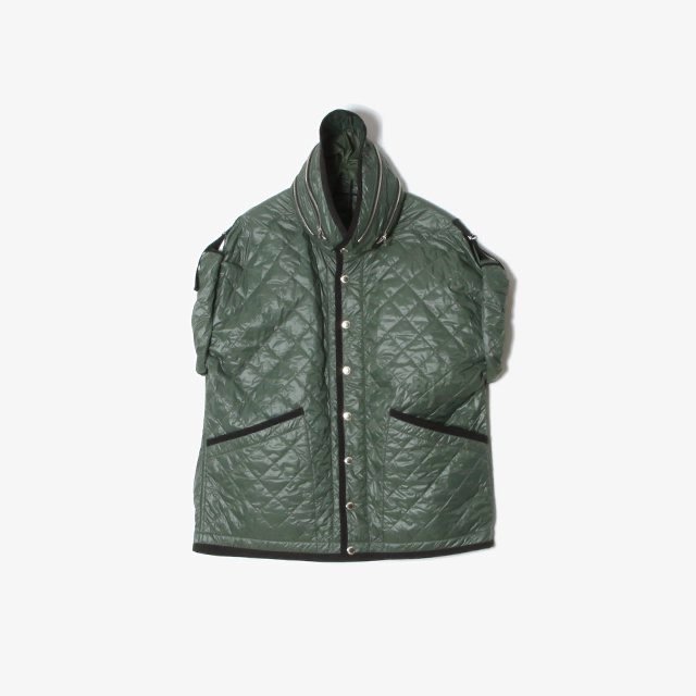 TheSoloist. accordion hood quilted queen's vest.(solid) [sj.0014bSS23]