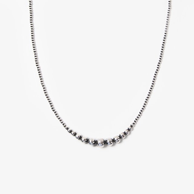 ERICKA NICOLAS BEGAY Navajo Pearl Necklace – MIX 3mm/60cm Silver