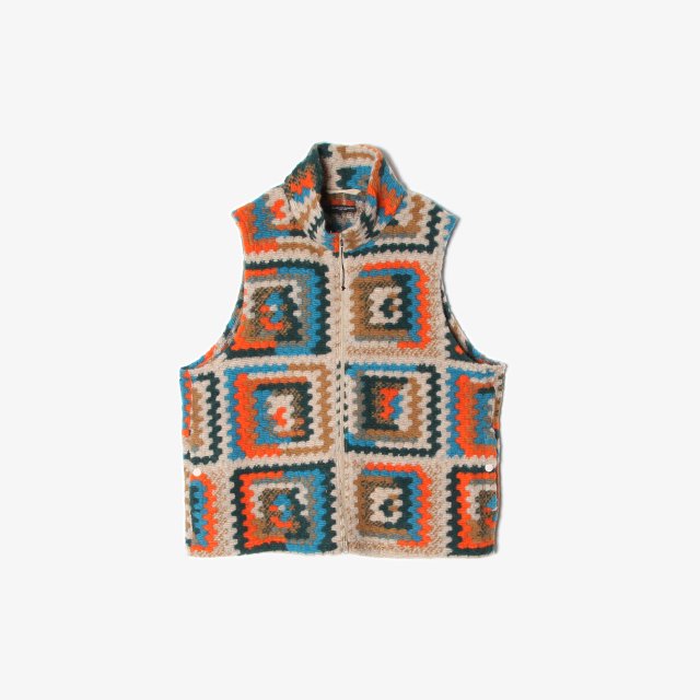 Engineered Garments  High Mock Knit Vest Multi Color [NQ094]