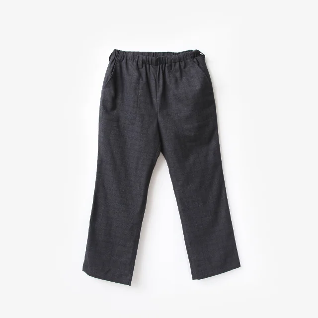 SUBTLE authentic  Easy Pant – Suiting Stretch Charcoal Glen Check [SUBTLE-065-04]