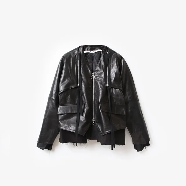 Midorikawa  Docking Leather Blouson BLACK [MID23AW-BL02B]
