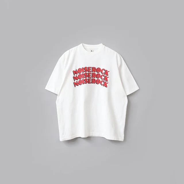 blurhms ROOTSTOCK NOISE ROCK Print Tee WIDE – WHITE [bROOTS24S34A]