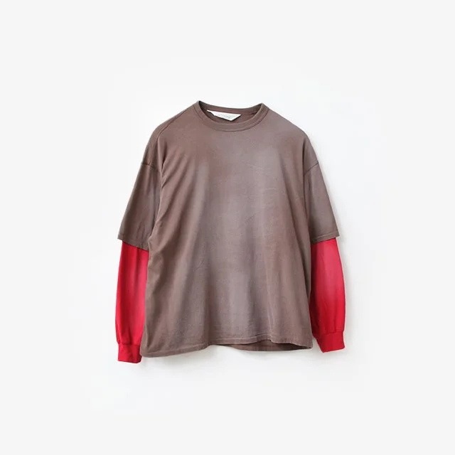 ANDER  WORN LAYERED TEE [A84]