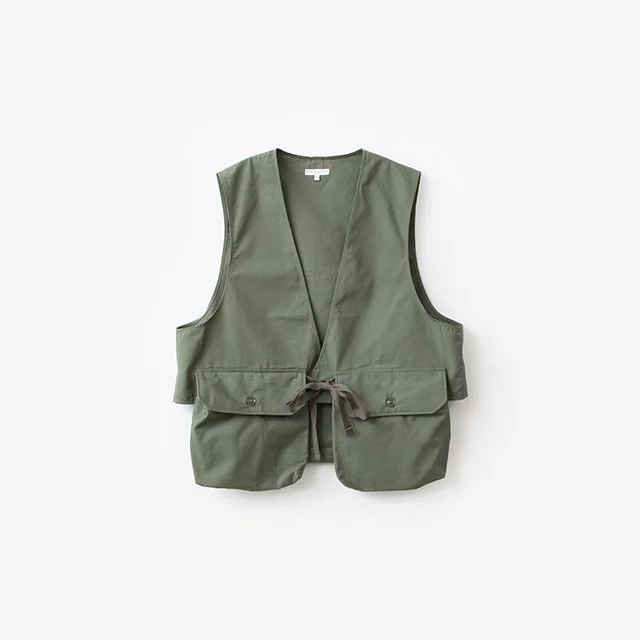 Engineered Garments  Fowl Vest – Cotton Ripstop Olive [OR120]