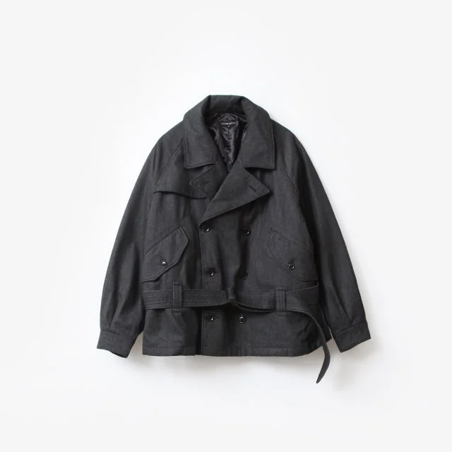 Engineered Garments  Short Trench Jacket – PC Denim Black [PS265]