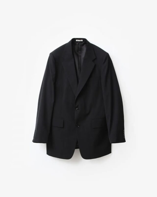 AURALEE LIGHT WOOL MAX GABARDINE JACKET BLACK [A25AJ01MG]