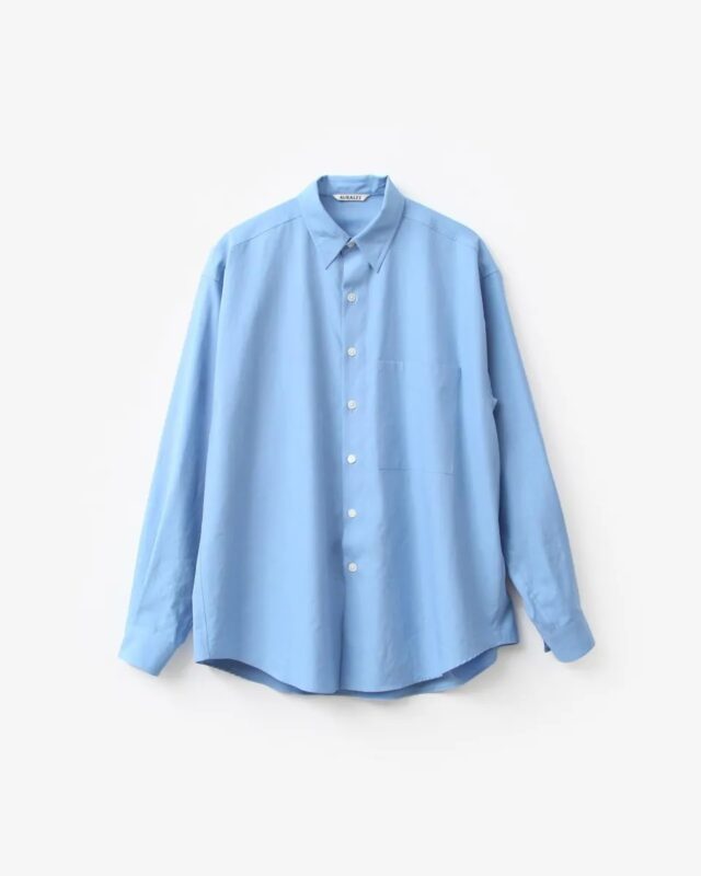 AURALEE WASHED FINX TWILL BIG SHIRT [A25AS02TN]