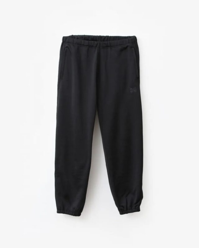 Needles Zipped Sweat Pant – Bright Jersey Black [RW334]