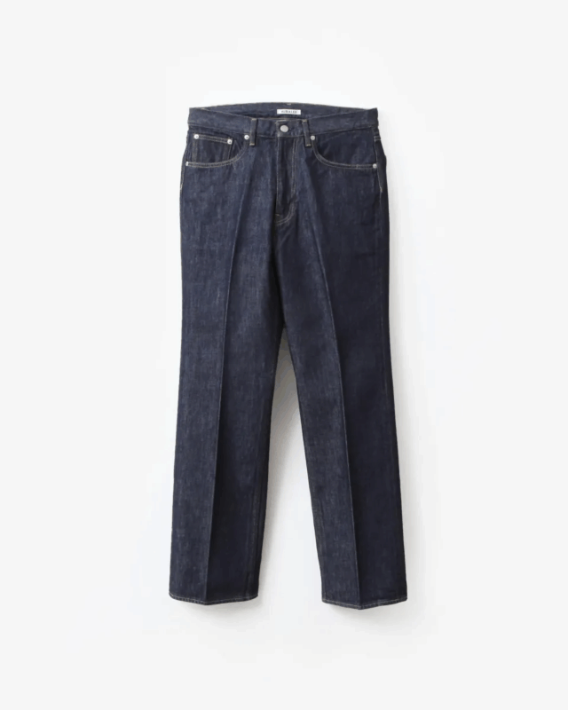 AURALEE  HARD TWIST DENIM 5P PANTS INDIGO [A00P01DM]