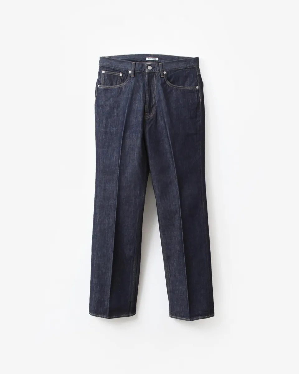 AURALEE HARD TWIST DENIM 5P PANTS INDIGO [A00P01DM]