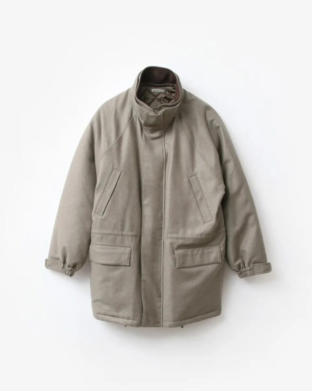 AURALEE WOOL FULLING FLANNEL PADDED OVER BLOUSON [A25AB02CF]