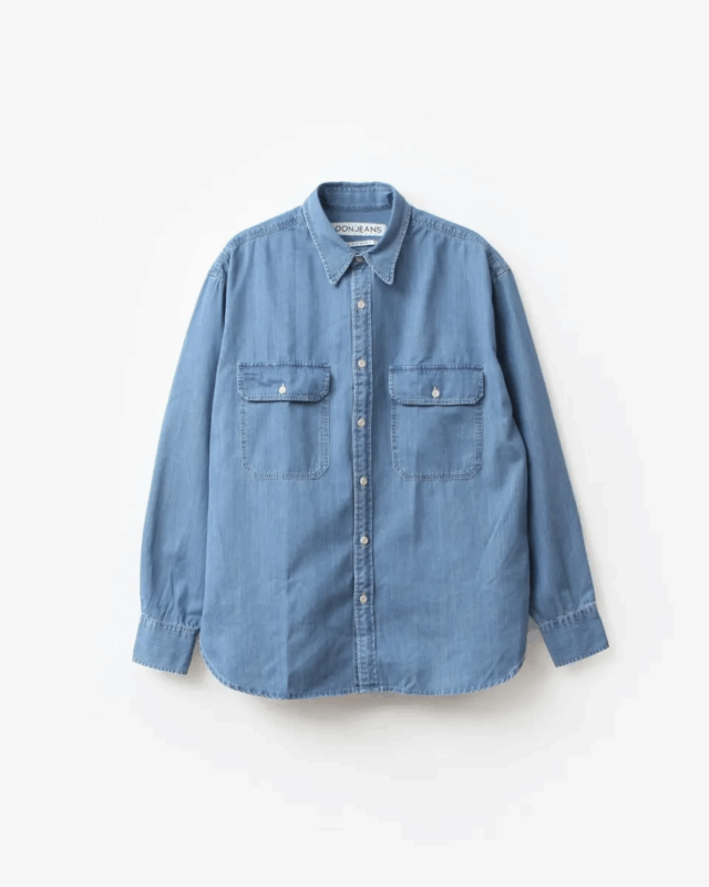 SOONJEANS Elio and Oliver Big pocket chambray shirts Blue [SJNS2502SHBL]