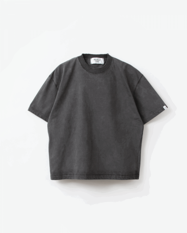 Perfect ribs  Basic Short Sleeve T Shirts  [PR534010F]