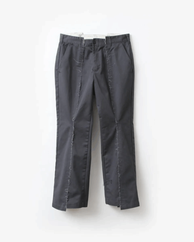 OLD PARK  FLARE WORK PANTS CHARCOAL [OPRK-02]