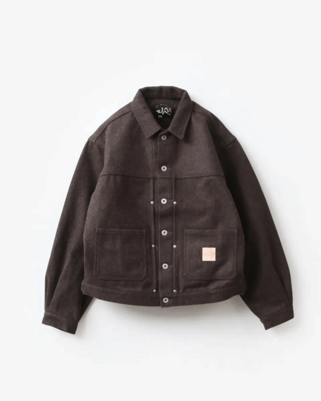 Willow Pants  TRUCKER JACKET BROWN MELTON [J-001]