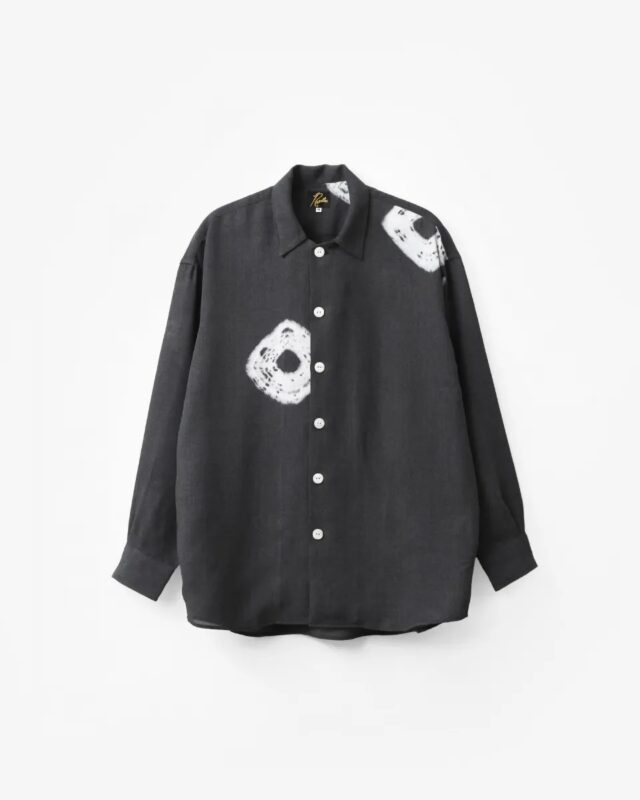 Needles Uncon Shirt – R/PE Crepe / Tie Dye Charcoal [SX281]