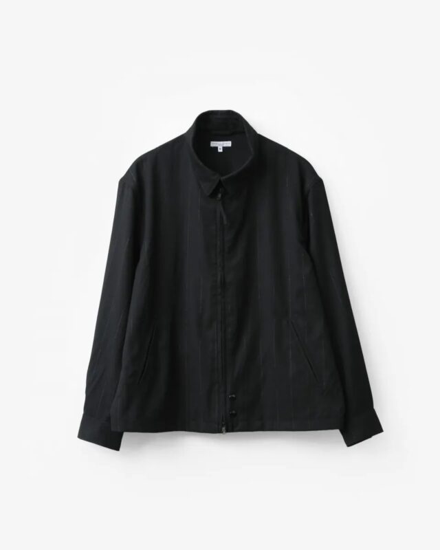 Engineered Garments Claigton Jacket – Polyester Lurex Stripe Black [SW222]