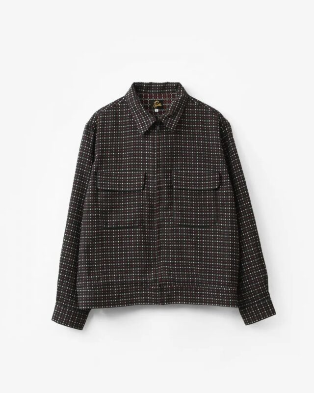 Needles Sports Jacket – Dobby Square Black/Small [SX257]