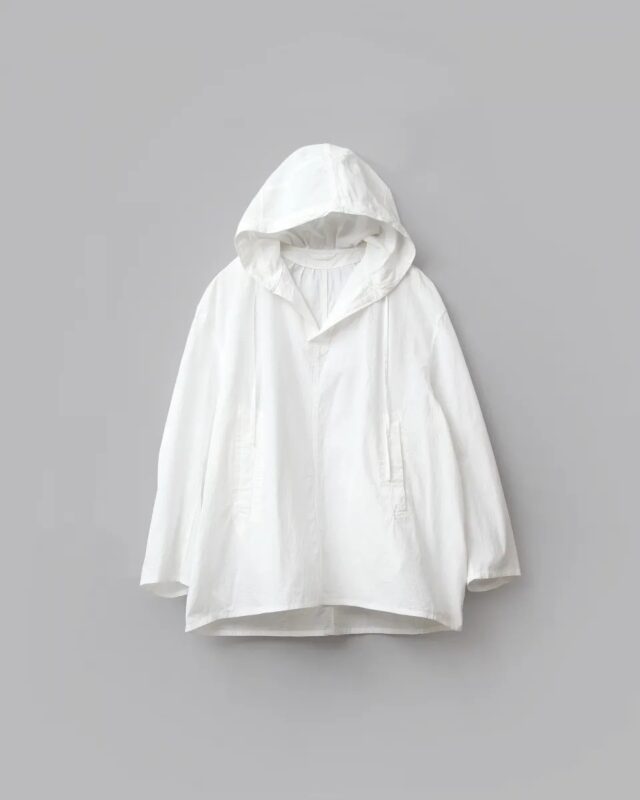 blurhms Hard Twist Cotton Linen Snow Parka White [BHS26S027]