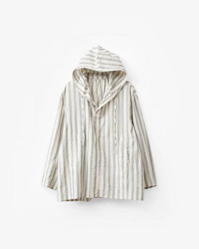 blurhms Cotton Linen Stripe Snow Parka Stripe [BHS26S027STR]