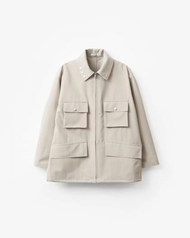 AURALEE WOOL MAX CANVAS BLOUSON [A26SB02WC]