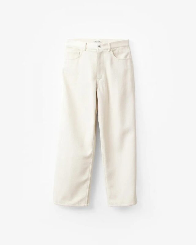 AURALEE SILK NEP DENIM 5P WIDE PANTS [A26SP01SD]