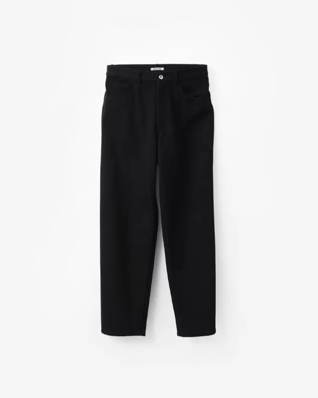 AURALEE SILK NEP DENIM 5P WIDE PANTS [A26SP01SD]