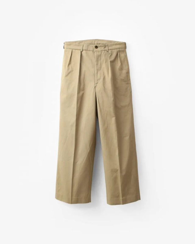 blurhms ROOTSTOCK 52 Wide Chino Pants Beige [bROOTS26S7]